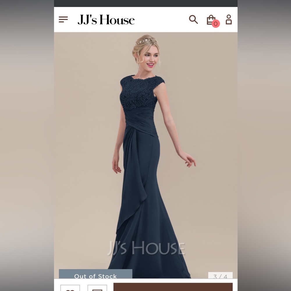 Navy Formal. Size 8. JJ’s House. Worn once as MOB dress.